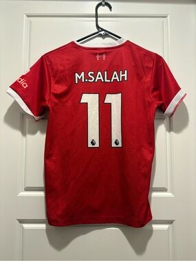 Liverpool FC Home Shirt M. Salah #11 Jersey size 28, Youth size Medium.